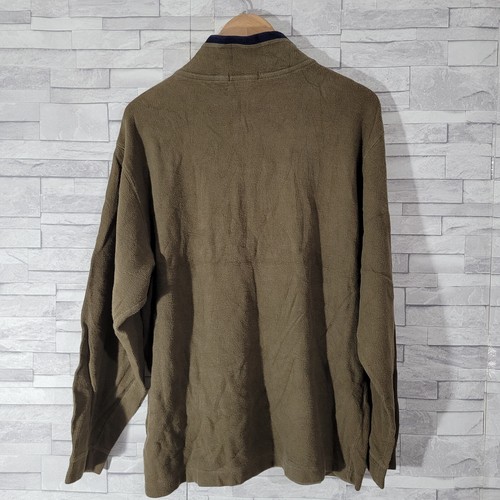 Mens IZOD Corduroy Jacket Brown Medium 1/4 Zip Casual Cotton Walking Outdoor - Picture 6 of 8