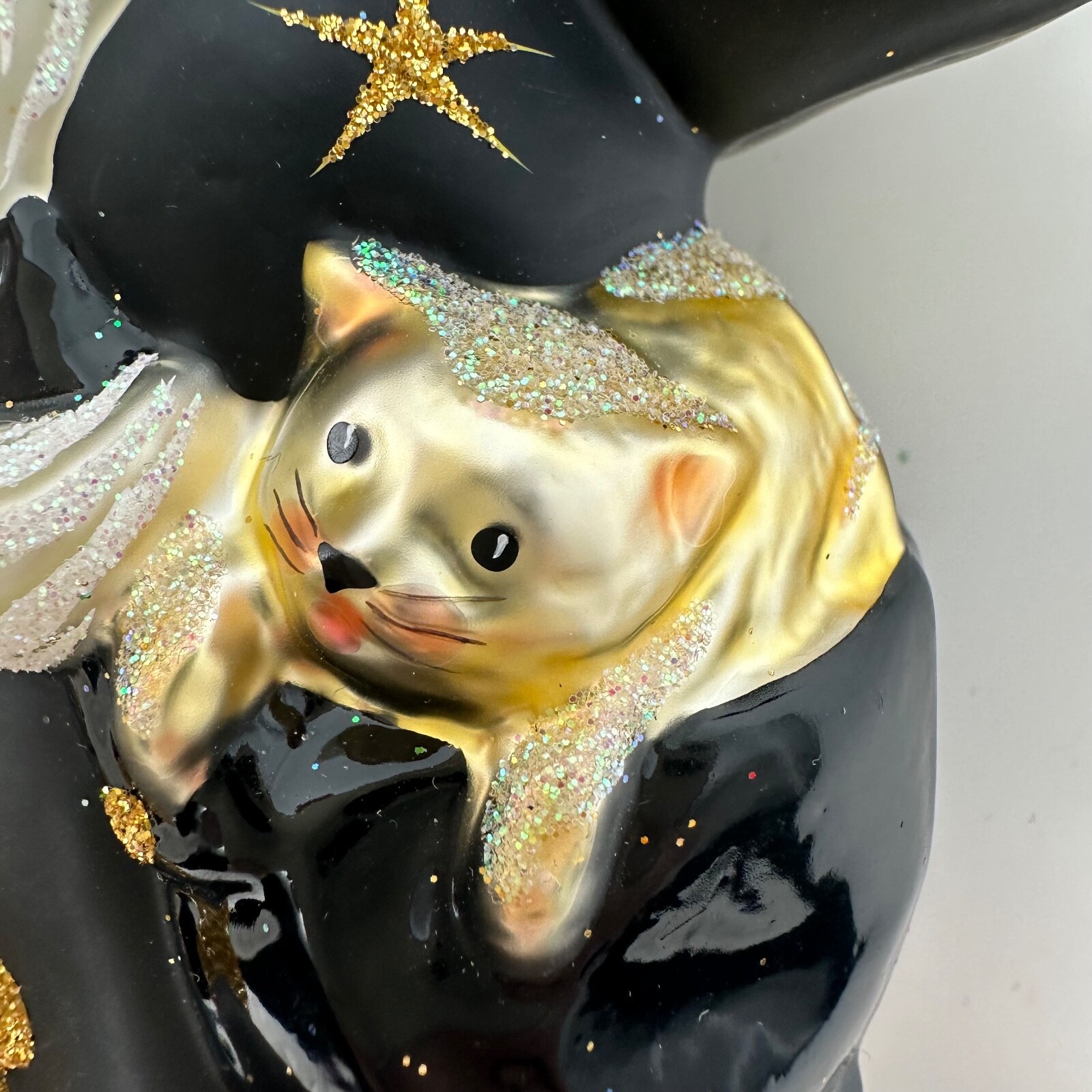 2000 Patricia Breen Stanzi's Kittens Santa Black 6.3" Ornament