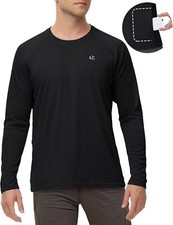 Men's UPF 50 Quick-Dry Rash Guard Long Sleeve Swim Fishing Shirt