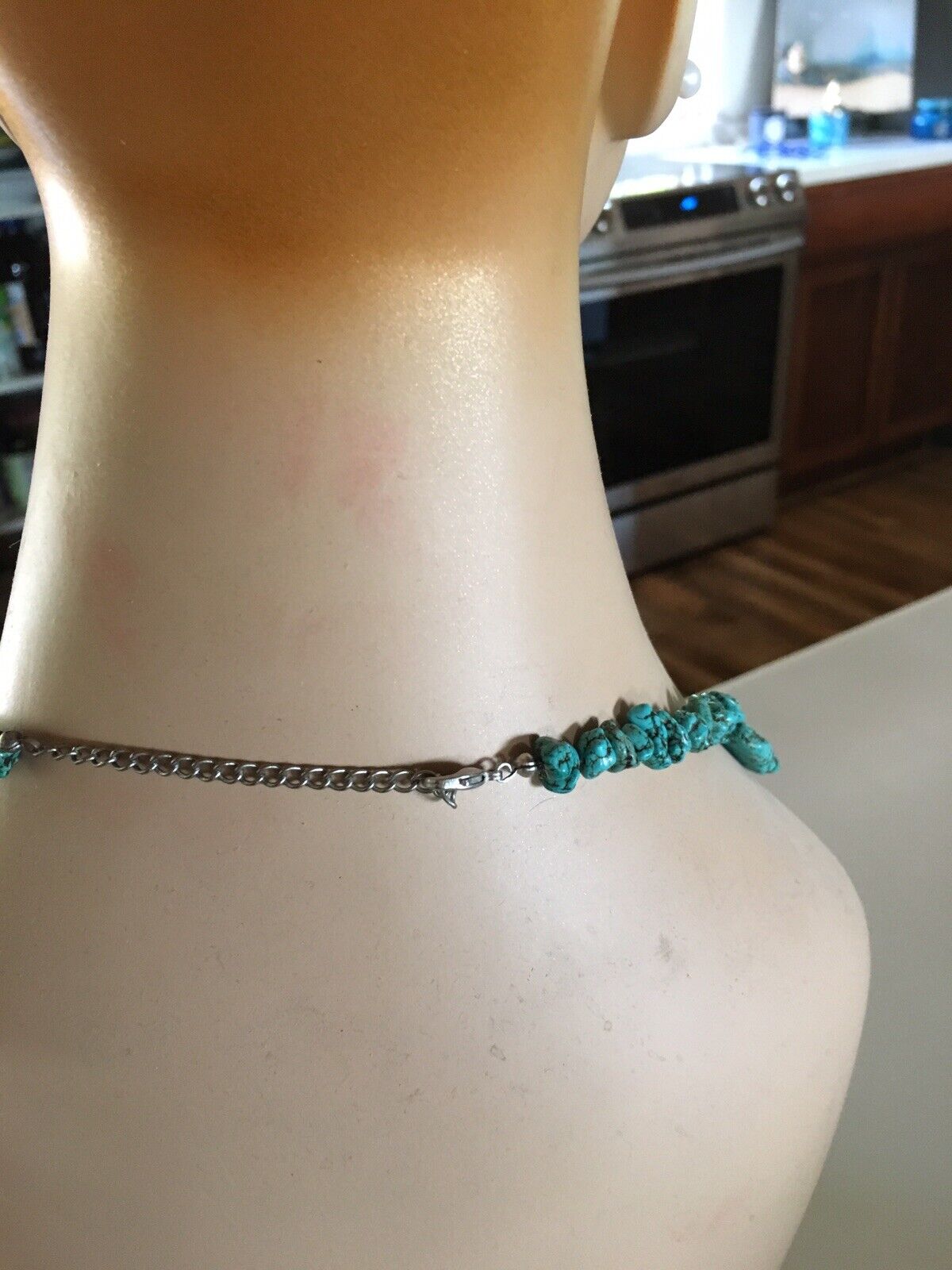 Vintage Chunky Turquoise Necklace - image 4