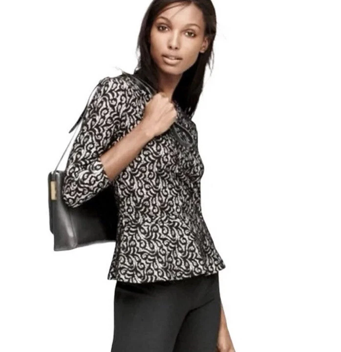 J crew lace on sale peplum top