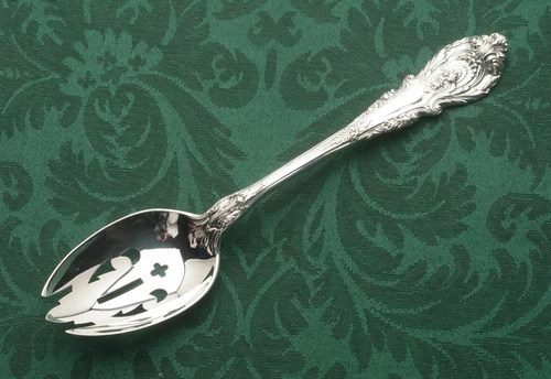 Sir Christopher by Wallace Pierced Table Serving Spoon, Sterling Silver