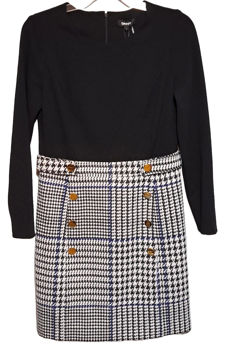 dkny houndstooth dress