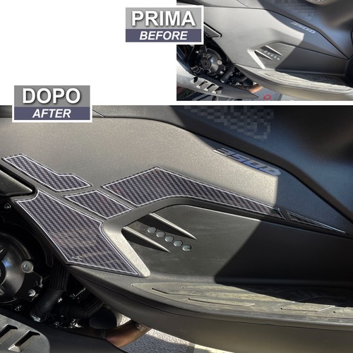 Adesivi 3d Protezioni Laterali Tunnel Sella per Scooter Zontes 350D compatibili - Foto 3 di 8