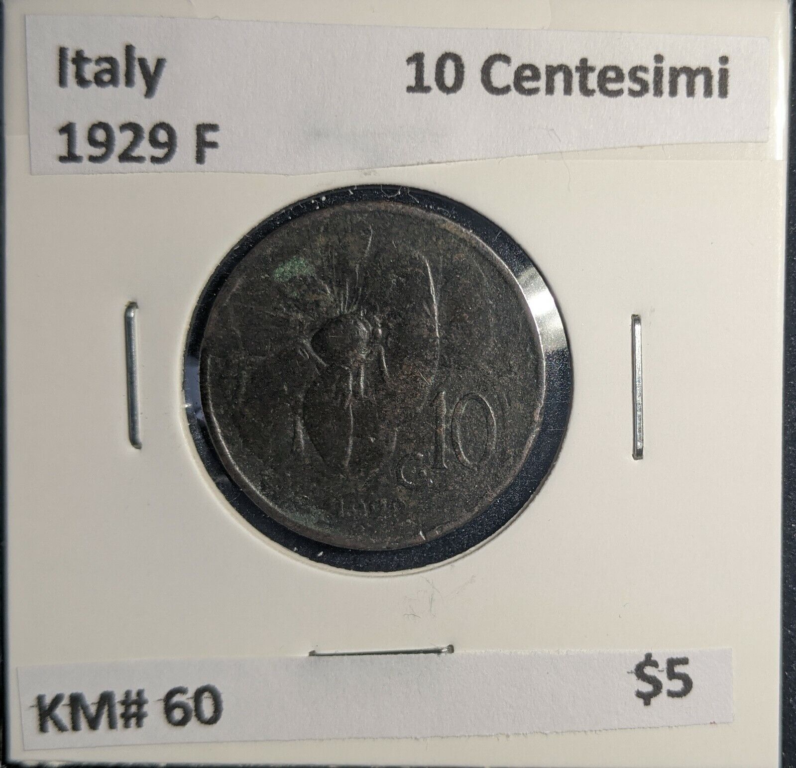 Italy 1929 F Easy-to-use 10 online shopping Centesimi 60 #758 KM# 3B