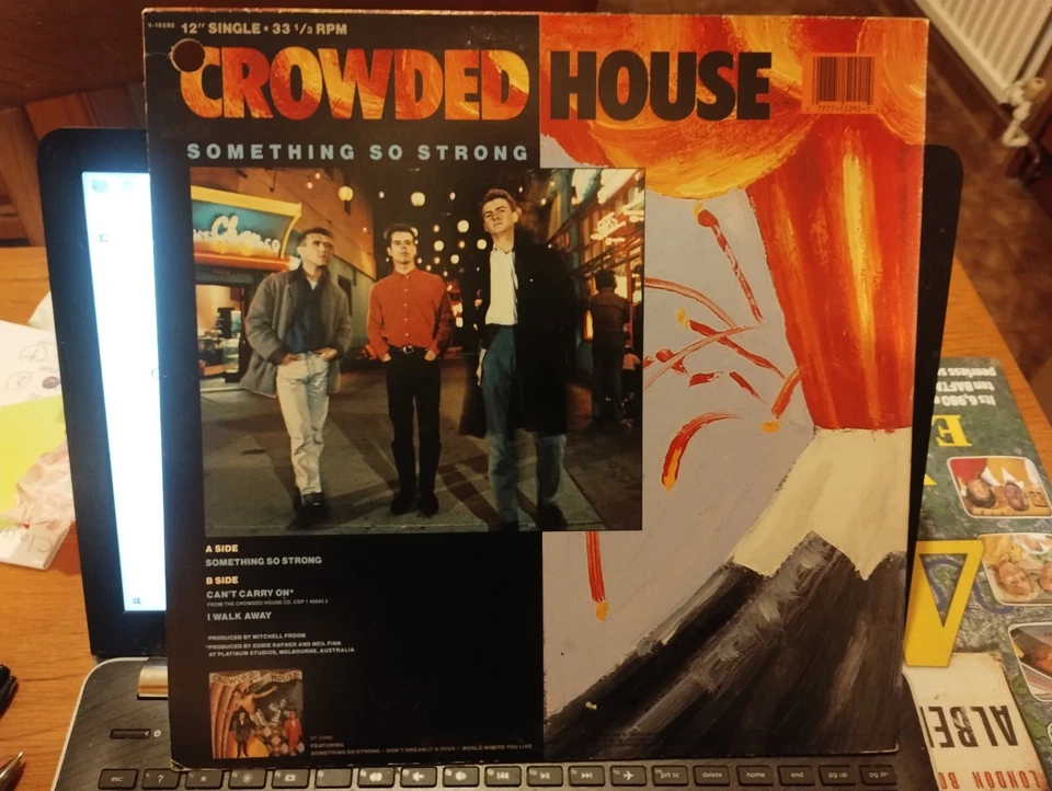 CROWDED HOUSE 2 x US 12" SINGLES NM WORLD WHERE YOU LIVE (PROMO) & SOMETHING SO - Image 3 of 4