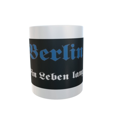 Tasse Berlin Ein Leben lang Fahne Flagge Mug Cup Kaffeetasse
