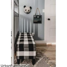 Large Decorative Storage Bench Fabric Velvet Ottoman Large Bench Foot Rest Seat