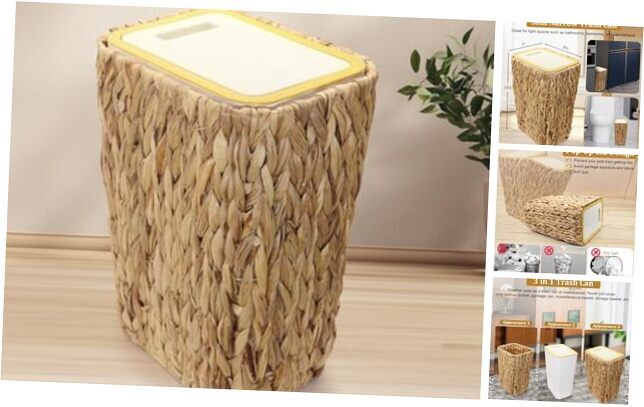 Compact 3 Gallon Slim Trash Can with Lid for Small Spaces and Waste Disposal