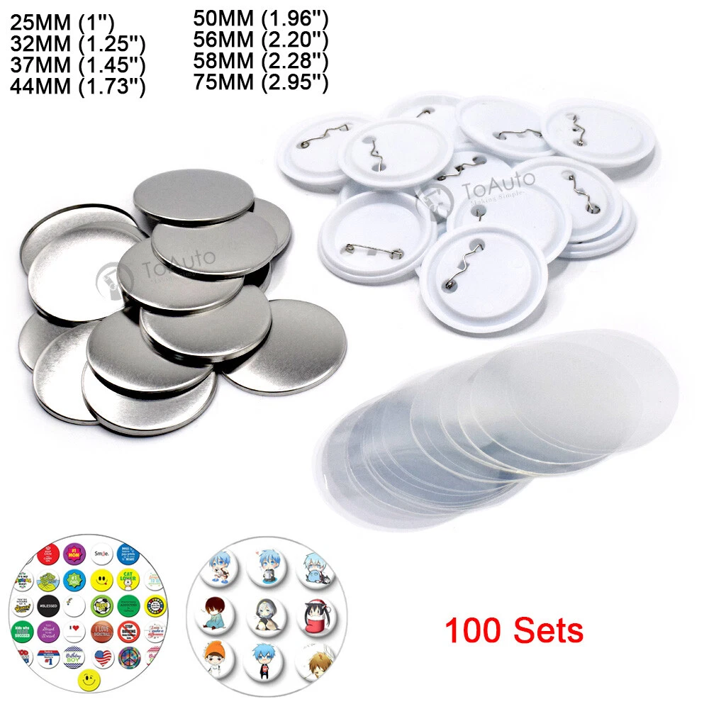 Macchina Per Fare Badge Fai Da Te 55 Mm: Set Completo Con 48 Componenti E Taglierina Circolare Per Creare Spille Personalizzate - 3