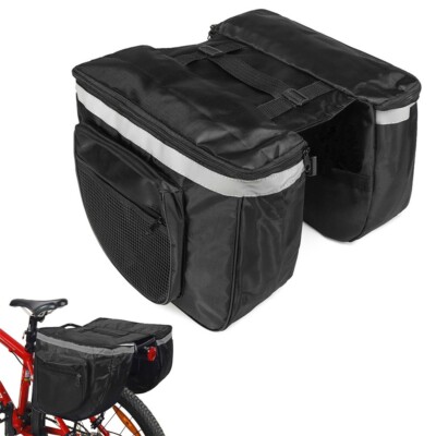 Fahrradtasche Gepäckträger Satteltasche Wasserdicht Gepäcktasche e Bike 2 Fächer