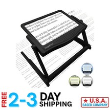 Ergonomic 5X Large LED Page Magnifier with Anti-Glare Lens - Perfect for Seniors