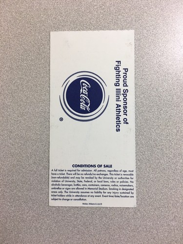 Michigan vs. Illinois 2004 Football Ticket Stub - Picture 2 of 2
