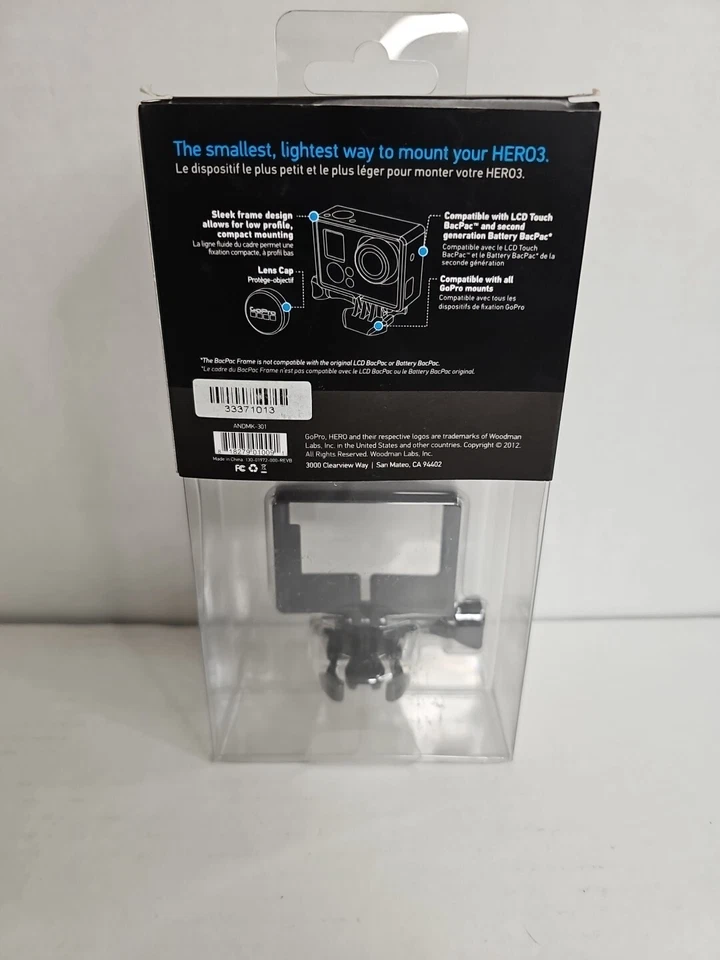 GoPro Frame Mount For Hero 3 (33230313) - Image 2 of 2