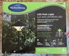 Harbor Breeze Matte Black Low Voltage LED Outdoor Path Light Adjustable Lighting
