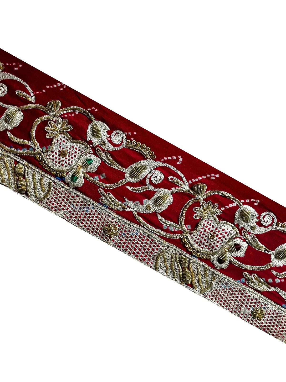 Adornos de costura con cuentas de flores de seda