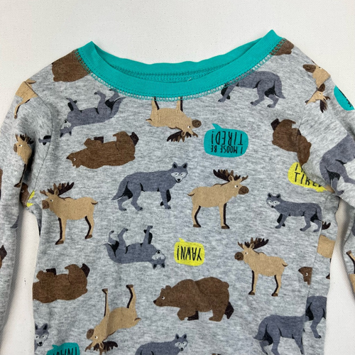 Just One You By Carters Boys Pajama Sets Multicolor Novelty Bear Moose Wolves 4T - Picture 5 of 9