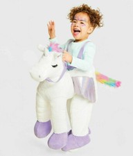 Unicorn Pegasus Plush Ride On TODDLER Costume One Size 3D Rider Halloween Gift