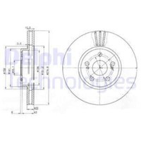 Delphi 2X Bremsscheibe Vorne Ø275 Mm BelüFtet Unbeschichtet FüR Toyota Celica