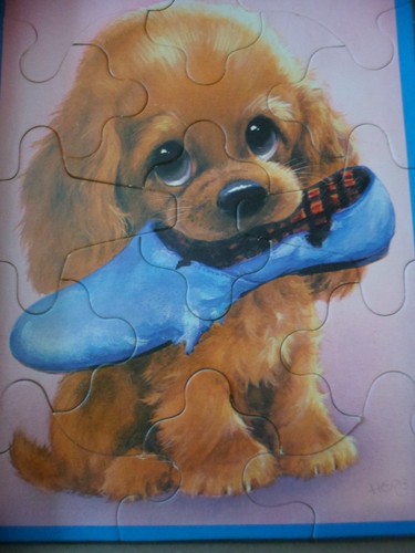Wadddingtons Puzzle Cute Cuddlies 15 Pc Cocker Spaniel 1982 160-2 Puppy Dog - Picture 8 of 21