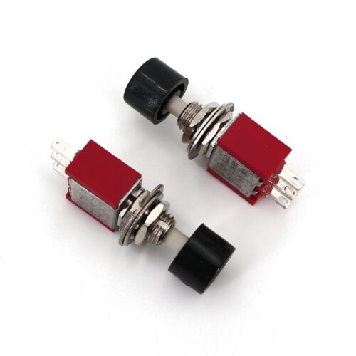 10PCS Black Cap 3 Pin SPDT 6mm Snap-Acting Momentary Mini Push Button Switch - Picture 4 of 6