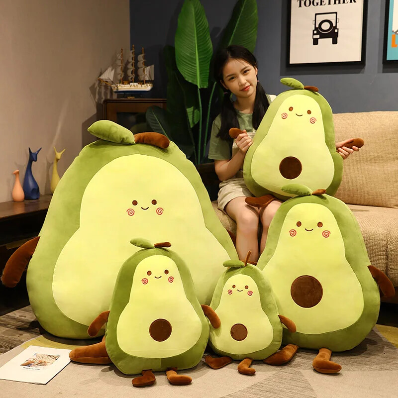 50-65CM Giant Avocado Plush Doll Fruit Cushion Pillow Girl Xmas