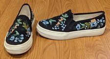 Girl's Keds Rifle Paper Co Triple Decker Black FLORAL KK160606 Sneakers - 4M