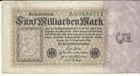 GERMANY 5 MILLIARDEN BILLION MARKS 1923 P 115. VF CONDITION. 9GX 30DES