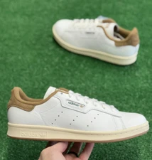 Adidas Originals Stan Smith Core White Desert Brown Sneakers ID1354 Men's Sizes