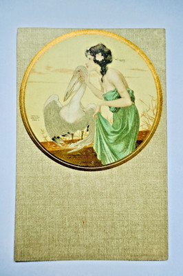 Raphael Kirchner Weiblich und Die Pelikan