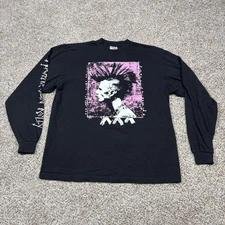 Shaka Wear Machine Gun Kelly Shirt XL Black Graphic Pink Portrait Long Sleeve