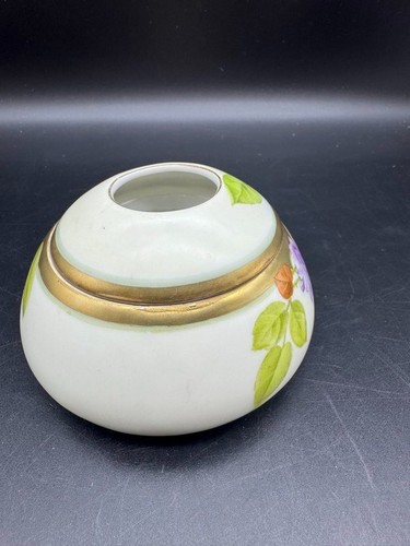 Vintage porcelain hand painted hair receiver decorative cottage core 4"x2 1/4" T - Picture 6 of 7