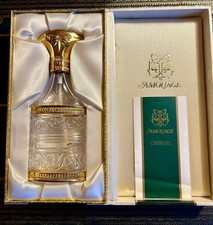 fLACON "AMOUAGE" OMAN VINTAGE CRISTAL PLAQUE OR 24 CTS