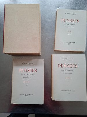 Pensées de Pascal, Lafuma, Editions du Luxembourg 1951