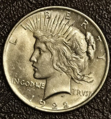 1922 P Silver Peace Dollar  AU