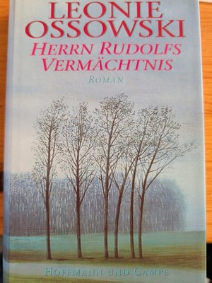 Buch von Leonie Ossowski: ''HERRN RUDOLFS VERMÄCHTNIS'' - Verlag Hoffman & Campe 