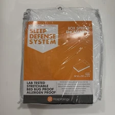 HOSPITOLOGY PRODUCTS Box Spring Encasement Zippered Bed Bug Dust Mite Proof Twin
