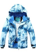 PHIBEE Big Boys Waterproof Breathable Snowboard Ski Jacket Blue Size 8 134-140 