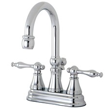 Kingston Brass KS261.NL Naples 1.2 GPM Centerset Bathroom Faucet - Chrome