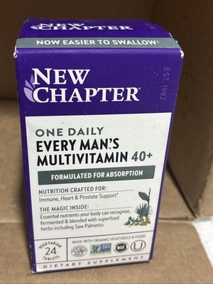 New Chapter One Daily Every Man's Multivitamin 40+. 24 Tablets, Expires 2027