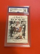 Drake Maye 2023 Leaf Rookie Achievement GRADED 10, Bills