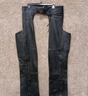 Harley Davidson Leather Chaps Womens Medium Black Adjustable Motorcycle Biker