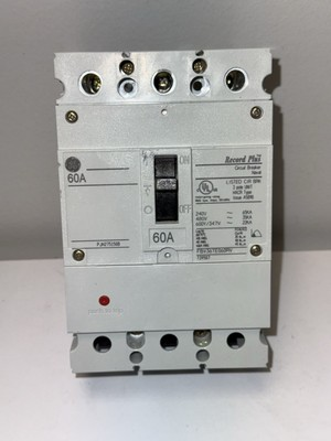#ad GE FBV36TE060RV Circuit Breaker 60 Amp 3 Pole 600V $99.99