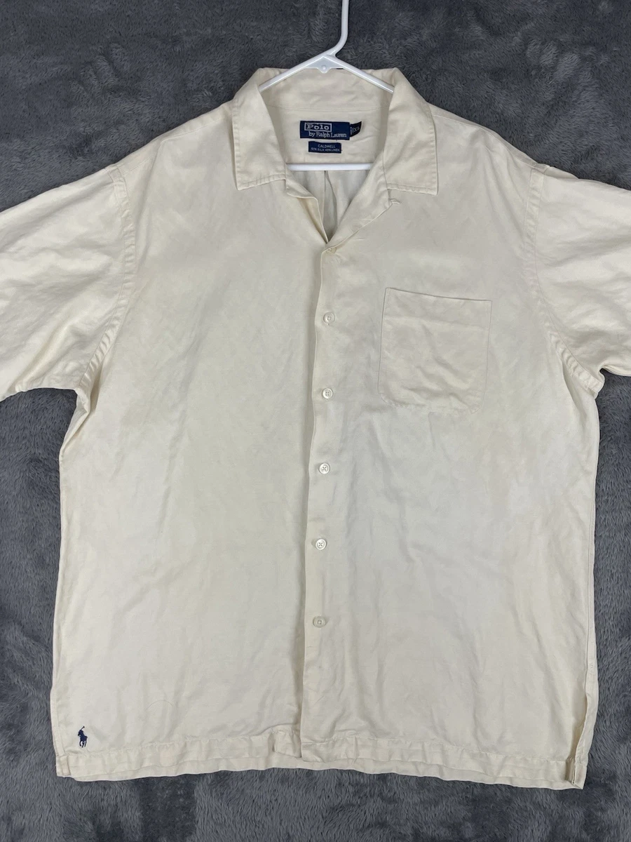 Polo Ralph Lauren Linen Short Sleeve Casual Button-Down Shirts for