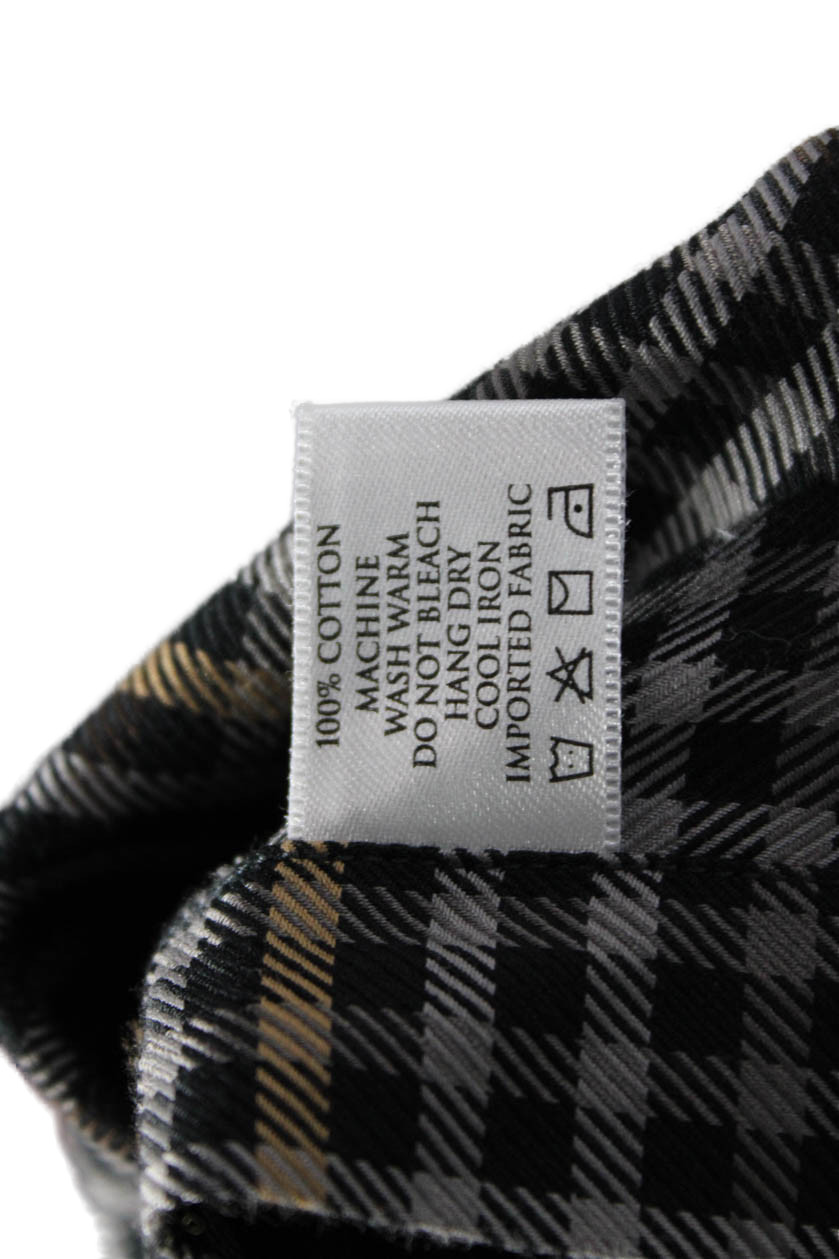 Robert Talbott Mens Button Front Collared Plaid S… - image 5