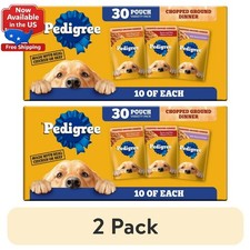 2 pack Pedigree Chopped Ground Dinner Beef Bacon Variety Pack Wet Dog Food