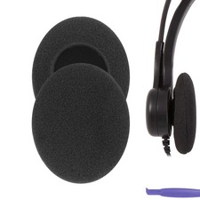 Geekria Foam Ear Pads for Logitech OEM PC 860 Stereo Headphones Black 