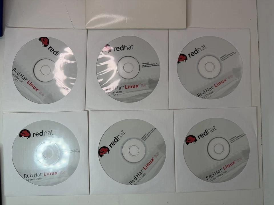 Red Hat Linux 8.0 Juego Completo de 6 CD (2002) - Instalación, Fuente, Documentos Foto 3 de 4