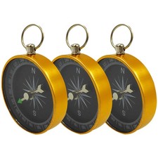  3Pcs Pocket Compass Camping Compass Vintage Compass Keychain Compass for