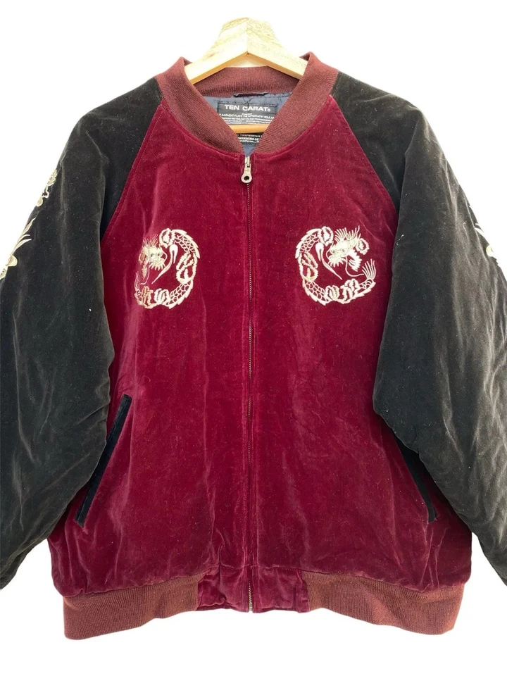 Chaqueta de Terciopelo Sukajan Vintage Bordada US PARACAIDISTAS YOKOSUKA JAPÓN Foto 4 de 4